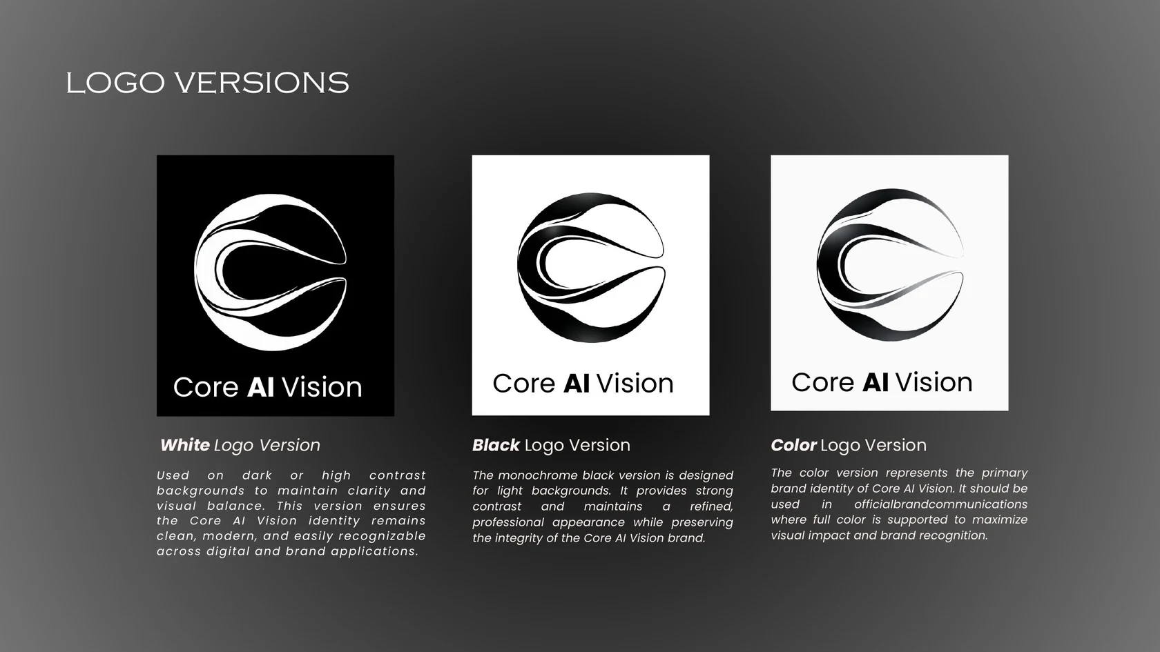 AI Core Vision — Logo versions