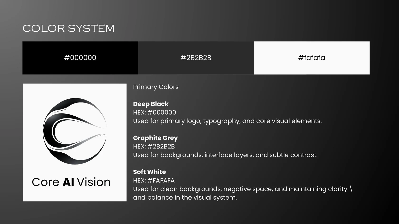 AI Core Vision — Colour system