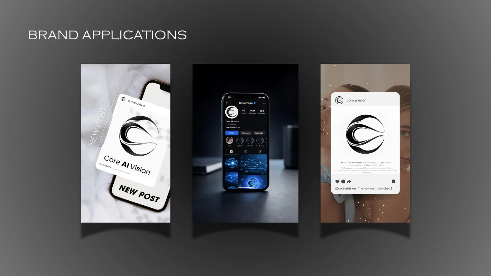 AI Core Vision — Brand applications