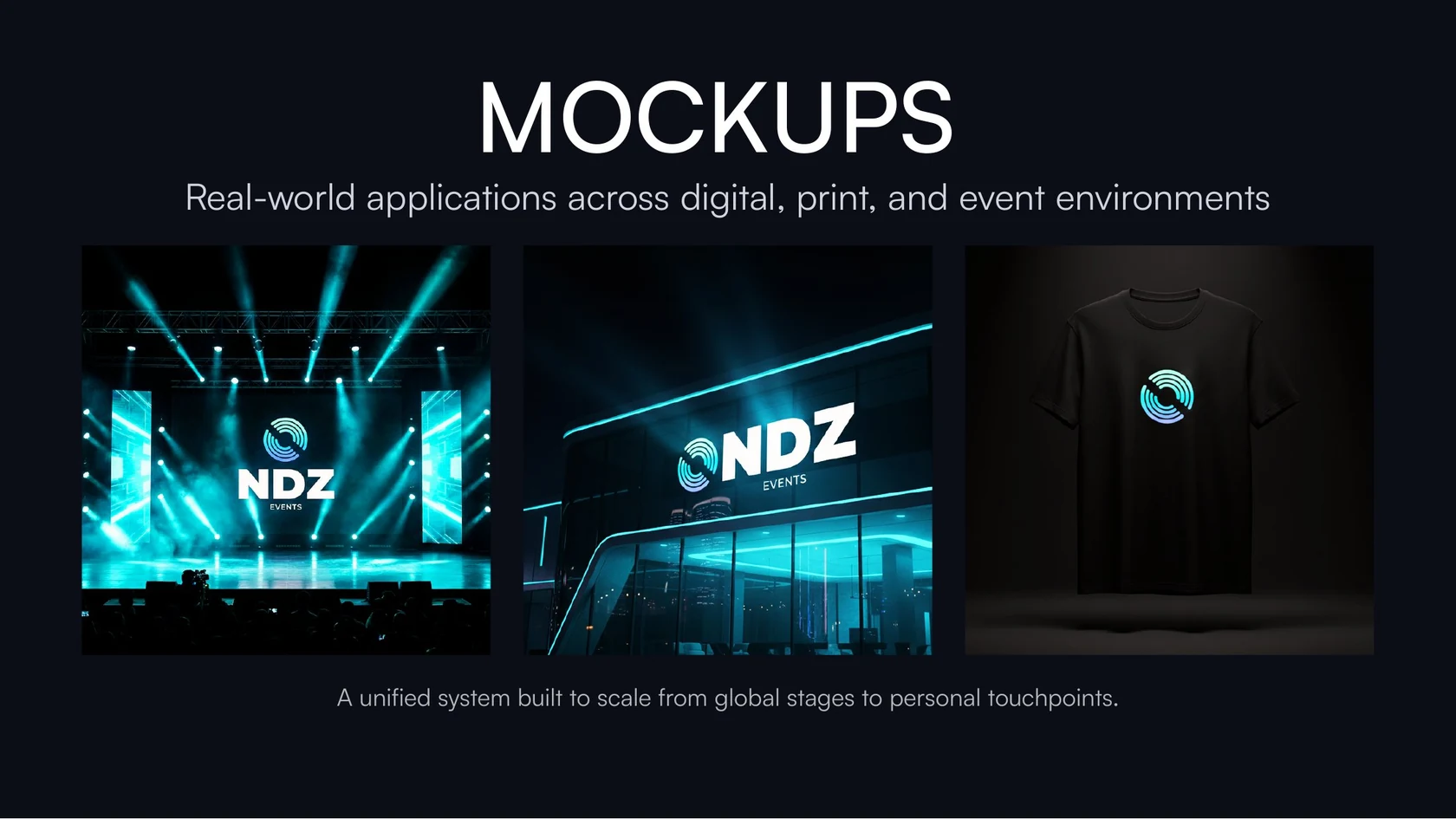 NDZ Events — Mockups