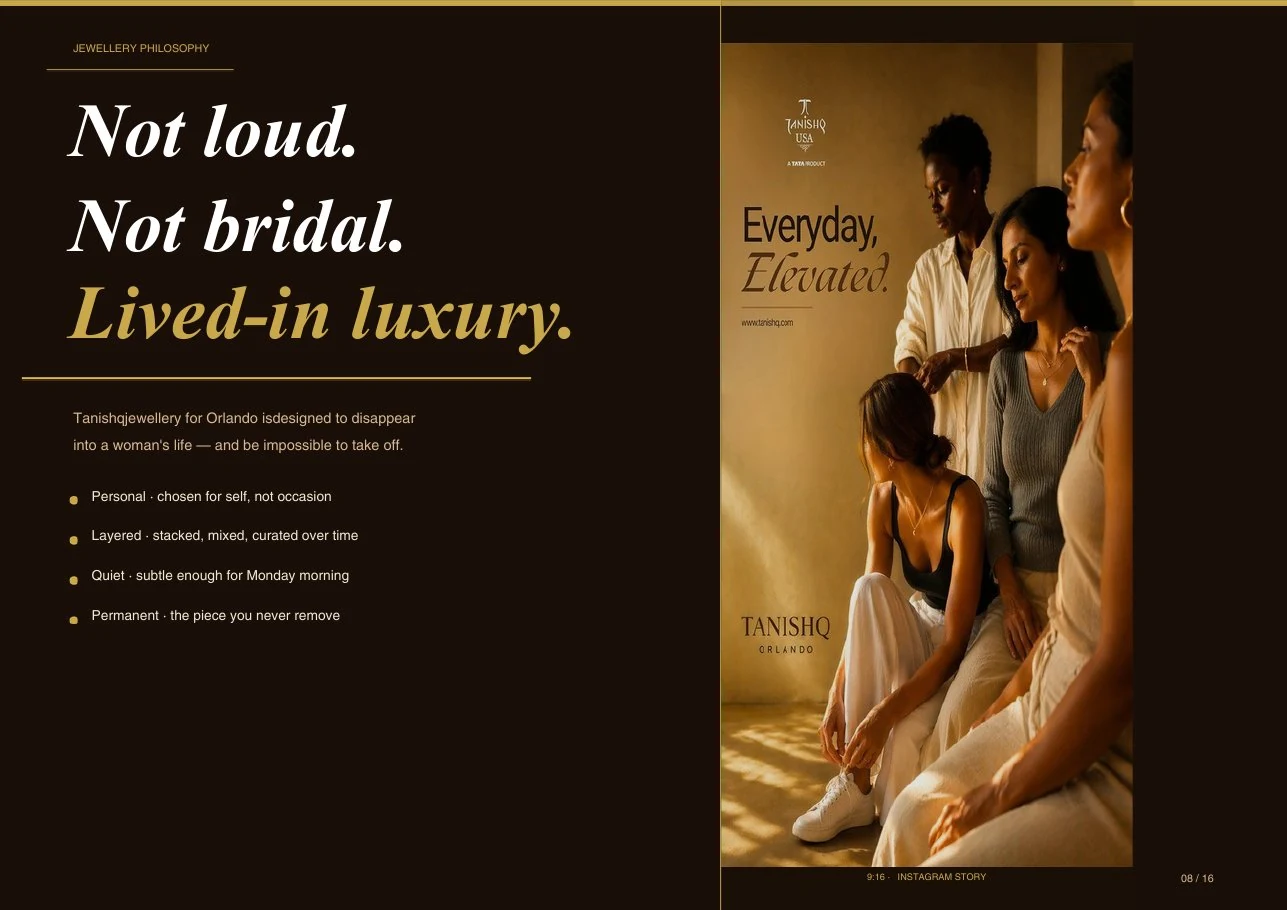 Tanishq Orlando — Jewellery philosophy
