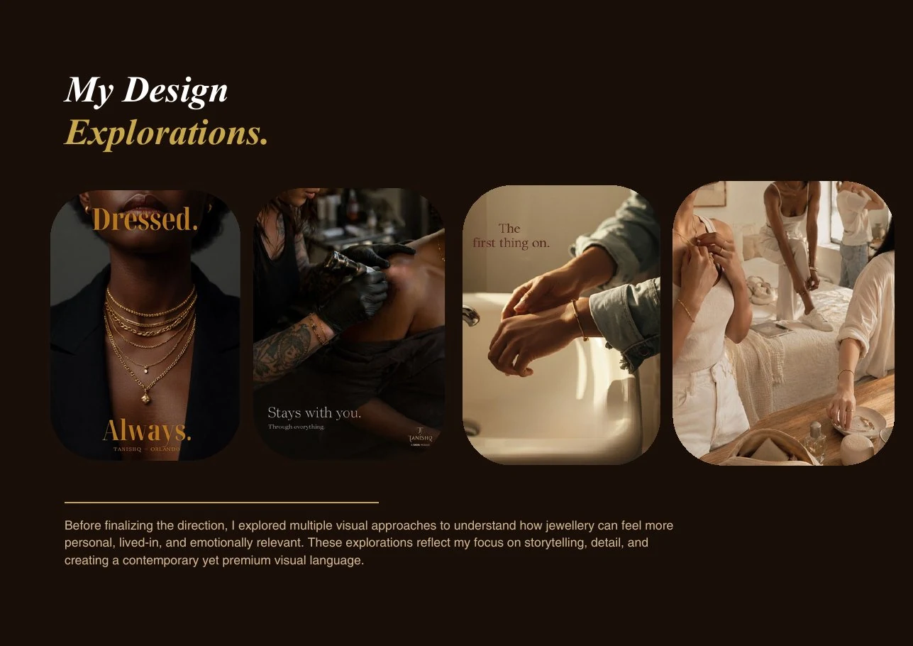 Tanishq Orlando — Design explorations